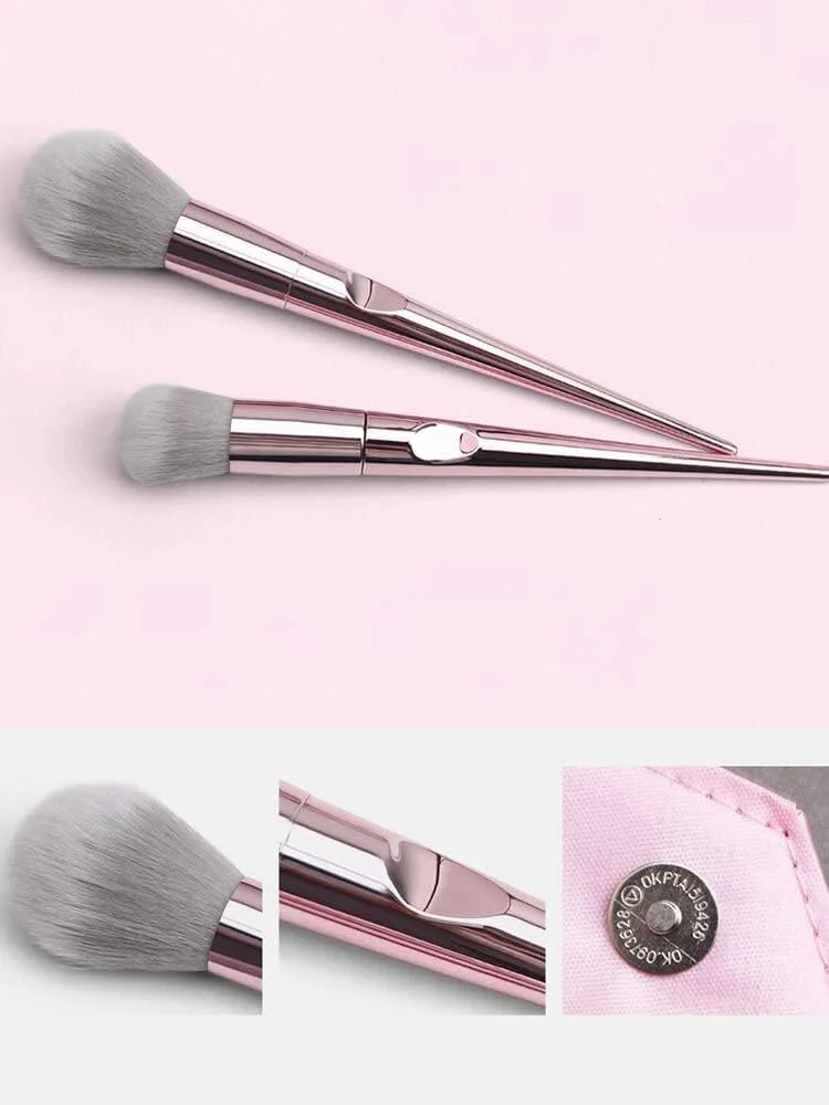 ست برس آرایشی حرفه ای HUDA GIRL BEAUTY - 10 عدد برس به همراه کیف مسافرتی