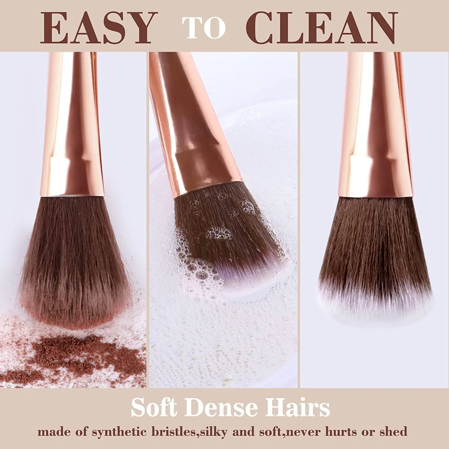 ست برس آرایشی 12 عددی هات بیوتی برای کرم پودر، سایه چشم، ابرو، خط چشم، رژگونه، پودر، کانسیلر، کانتور و سایه با کیف