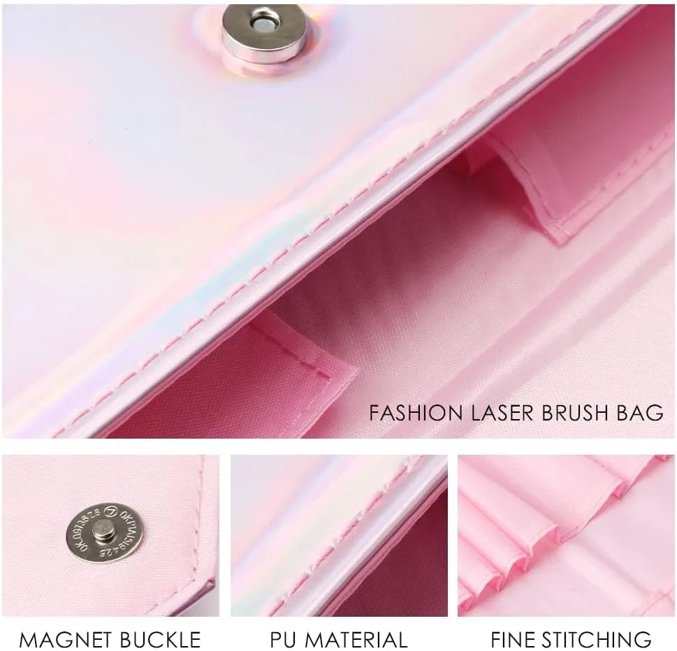 ست برس آرایشی حرفه ای HUDA GIRL BEAUTY - 10 عدد برس به همراه کیف مسافرتی