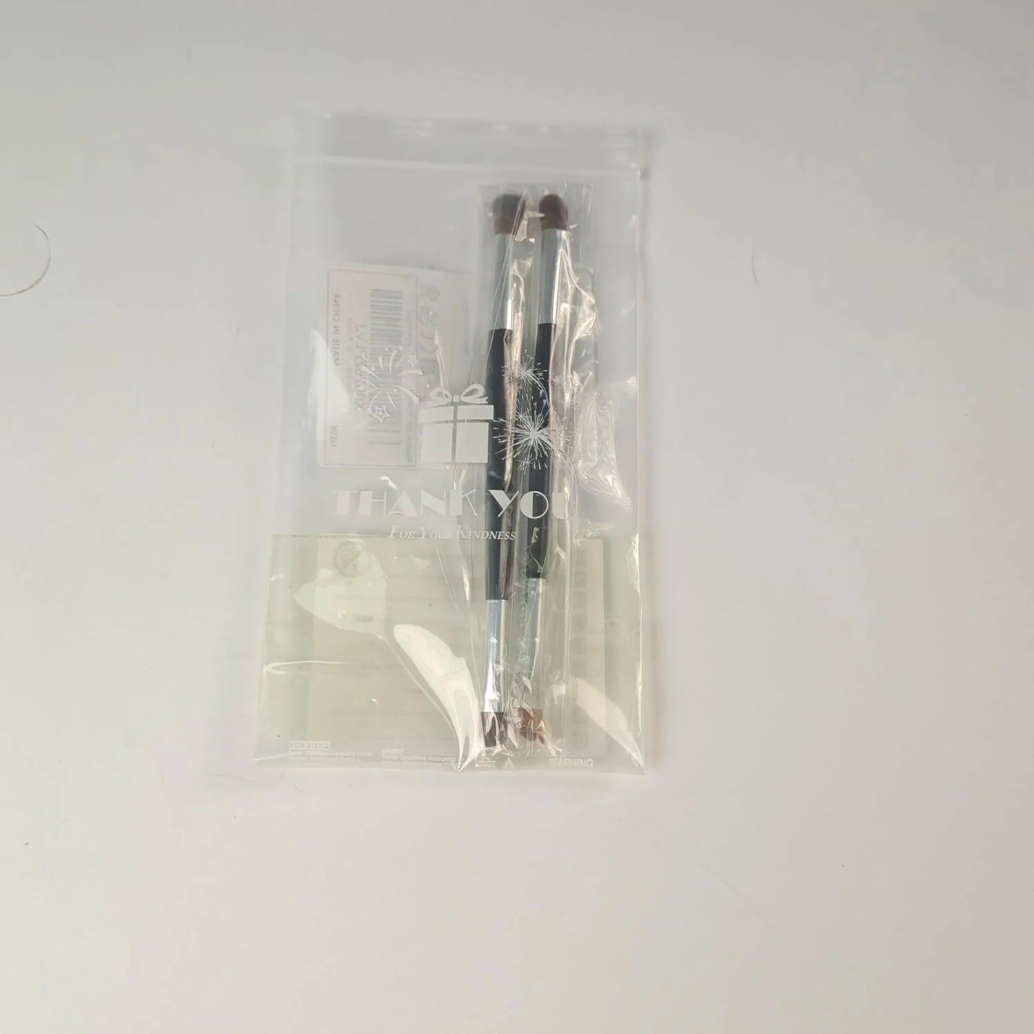 ست برس آرایشی چشم HonGien 2 عددی، ست برس آرایشی ضروری چشم، برس دو طرفه برای خط چشم، ترکیب، مشخص کردن، پخش کردن، سایه زدن، مناسب برای مسافرت