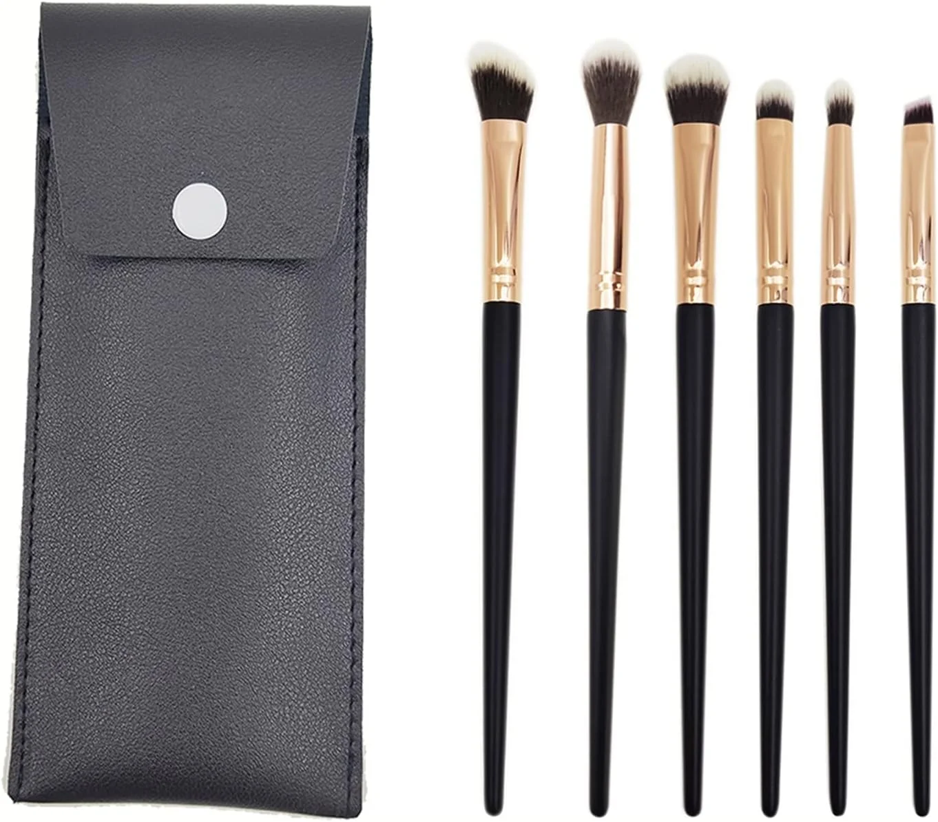 ست برس آرایشی HODORE، ست برس کوچک مشکی مات طلایی، برس سایه چشم، ابزار برس های آرایشی