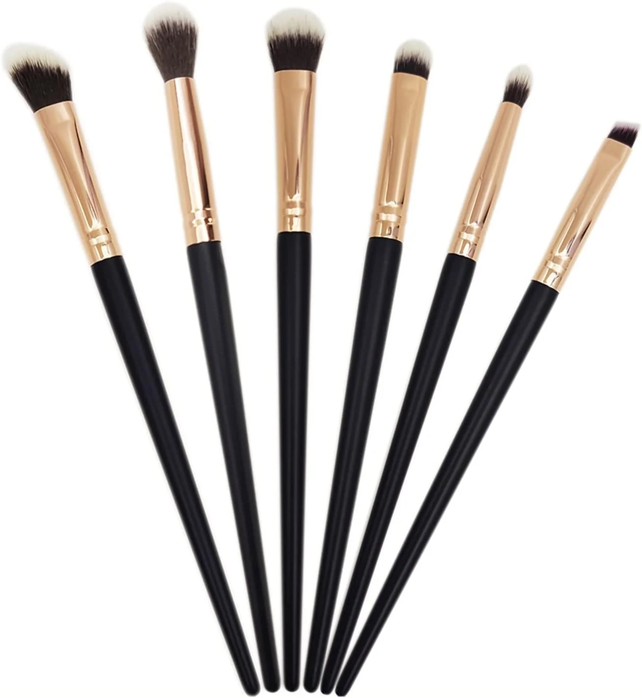 ست برس آرایشی HODORE، ست برس کوچک مشکی مات طلایی، برس سایه چشم، ابزار برس های آرایشی