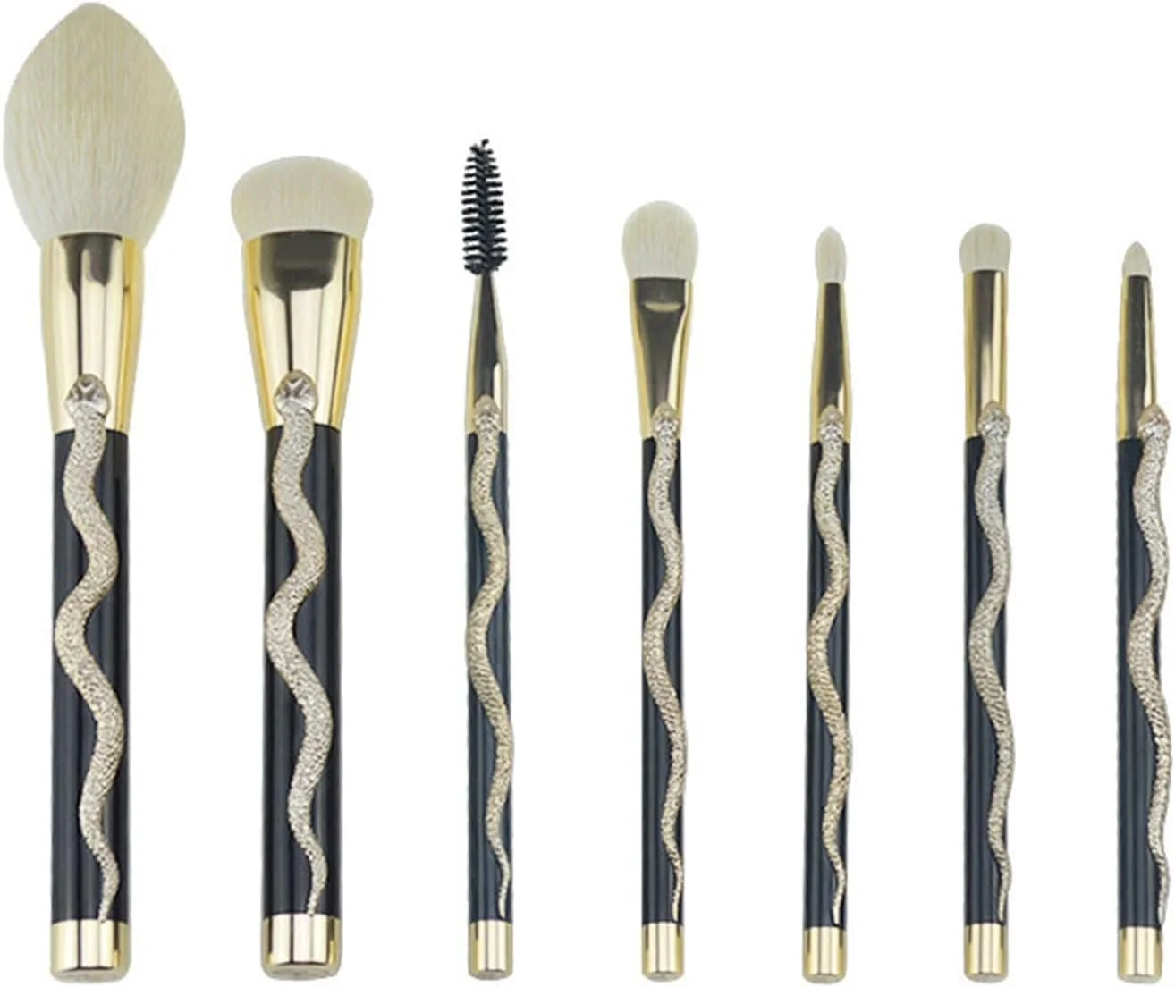 ست برس آرایشی هودور، ست برس آرایشی طرح مار، شامل برس های کرم پودر، پودر، سایه چشم، کانتور، کانسیلر، رژگونه، کیت برس آرایشی، ابزار زیبایی