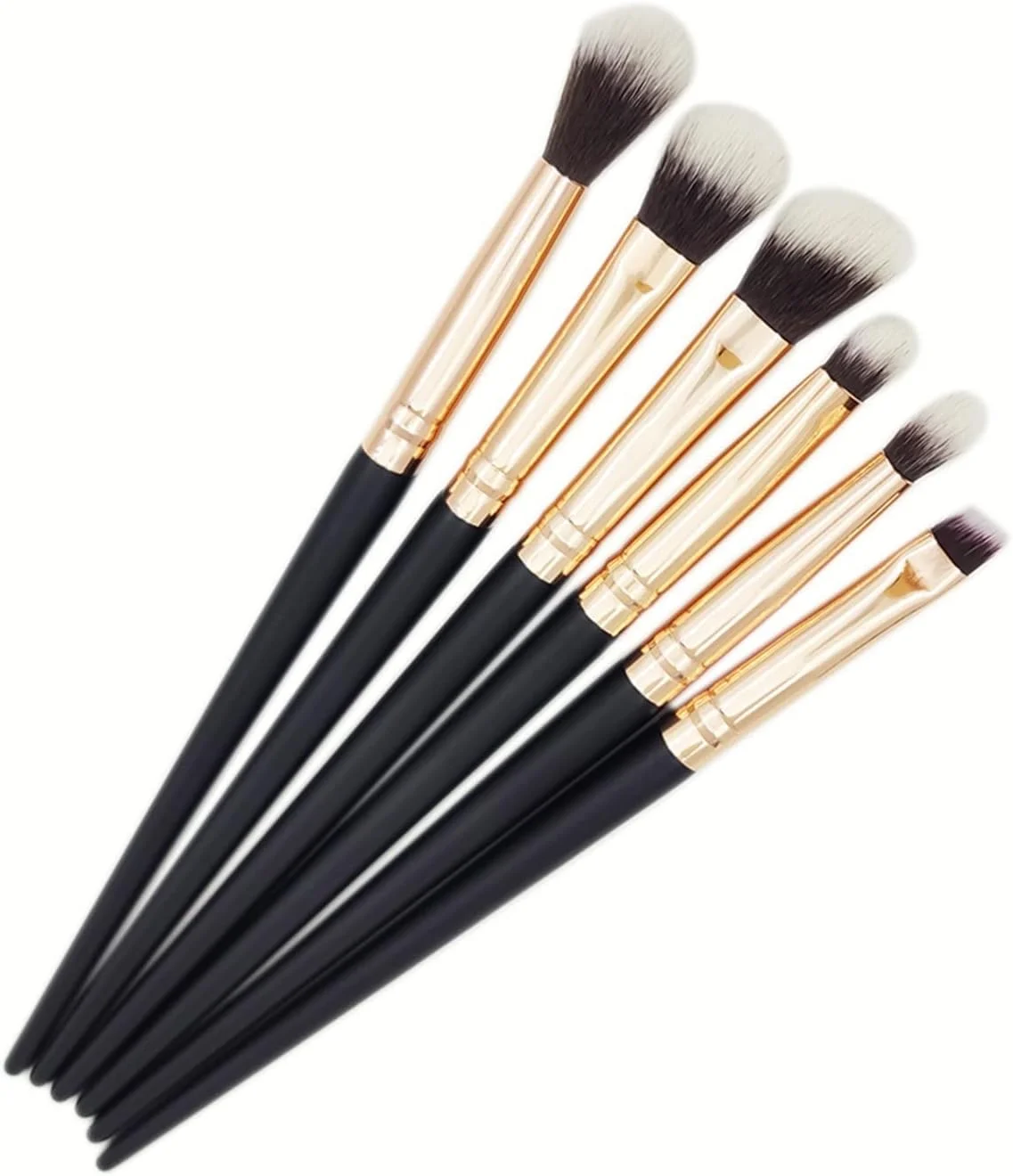 ست برس آرایشی HODORE، ست برس کوچک مشکی مات طلایی، برس سایه چشم، ابزار برس های آرایشی