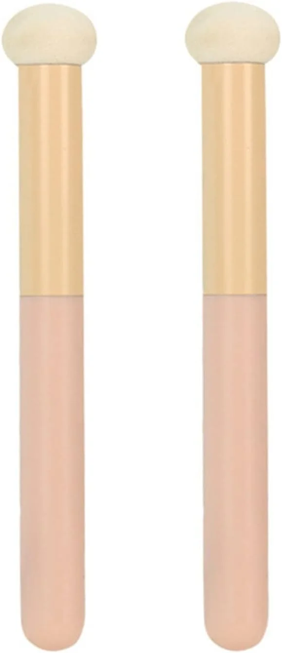 ست برس آرایشی هودور، برس کانسیلر مانتو کوچک با سر اسفنجی و موهای نرم، برس های آرایشی پودر فونداسیون، برس محو کننده طبیعی کانسیلر ظریف