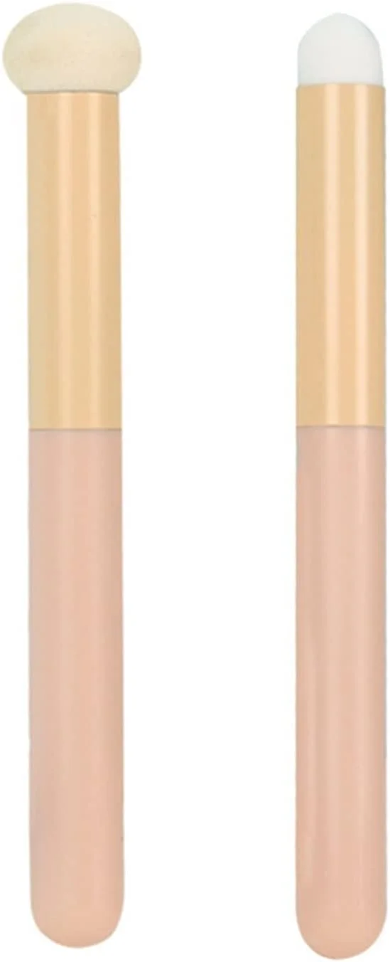 ست برس آرایشی هودور، برس کانسیلر مانتو کوچک با سر اسفنجی و موهای نرم، برس های آرایشی پودر فونداسیون، برس محو کننده طبیعی کانسیلر ظریف