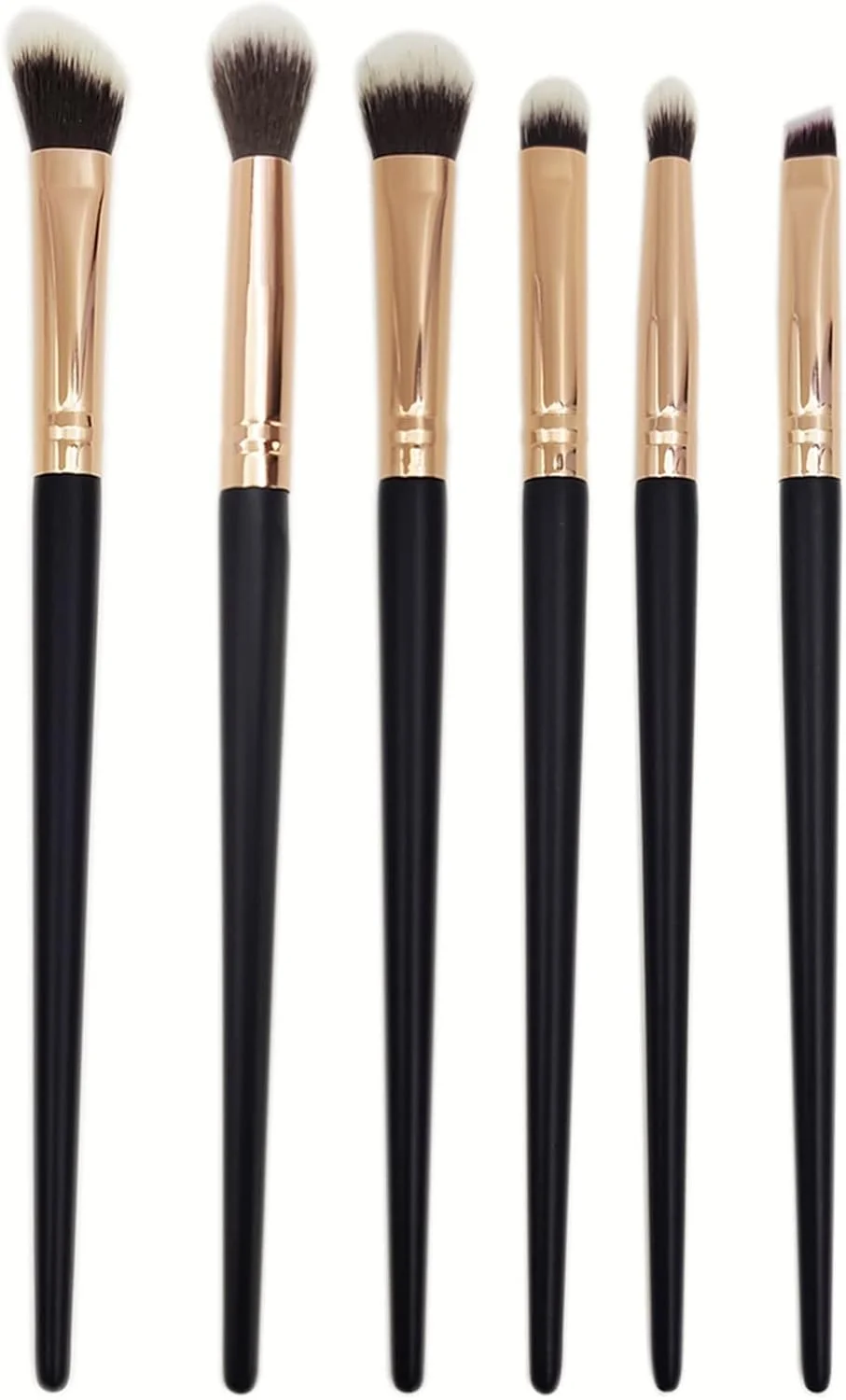 ست برس آرایشی HODORE، ست برس کوچک مشکی مات طلایی، برس سایه چشم، ابزار برس های آرایشی