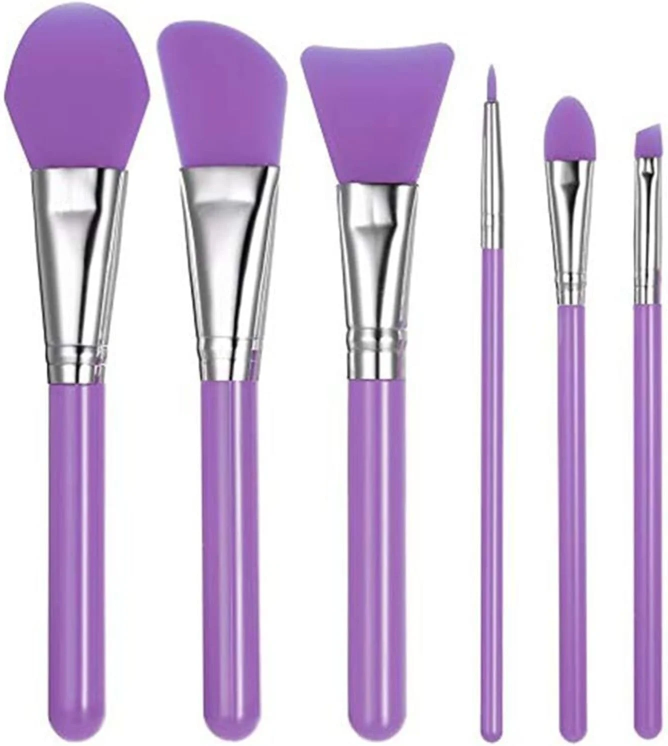 ست براش آرایشی HODORE، براش های آرایشی سیلیکونی حرفه ای، برس آسان تمیز شونده، سازگار با پوست، اپلیکاتور انعطاف پذیر ماسک صورت، ابزار زیبایی (رنگ: Hortelé)