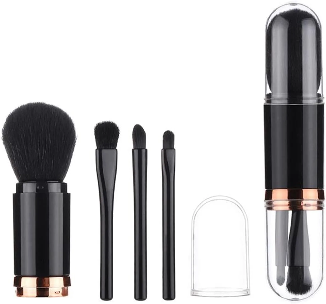 ست براش آرایشی HODORE، ست براش آرایشی مسافرتی جمع شونده برای رژگونه، برنزر، کانتورینگ، ترکیب، سایه چشم و رژگونه دیزنی