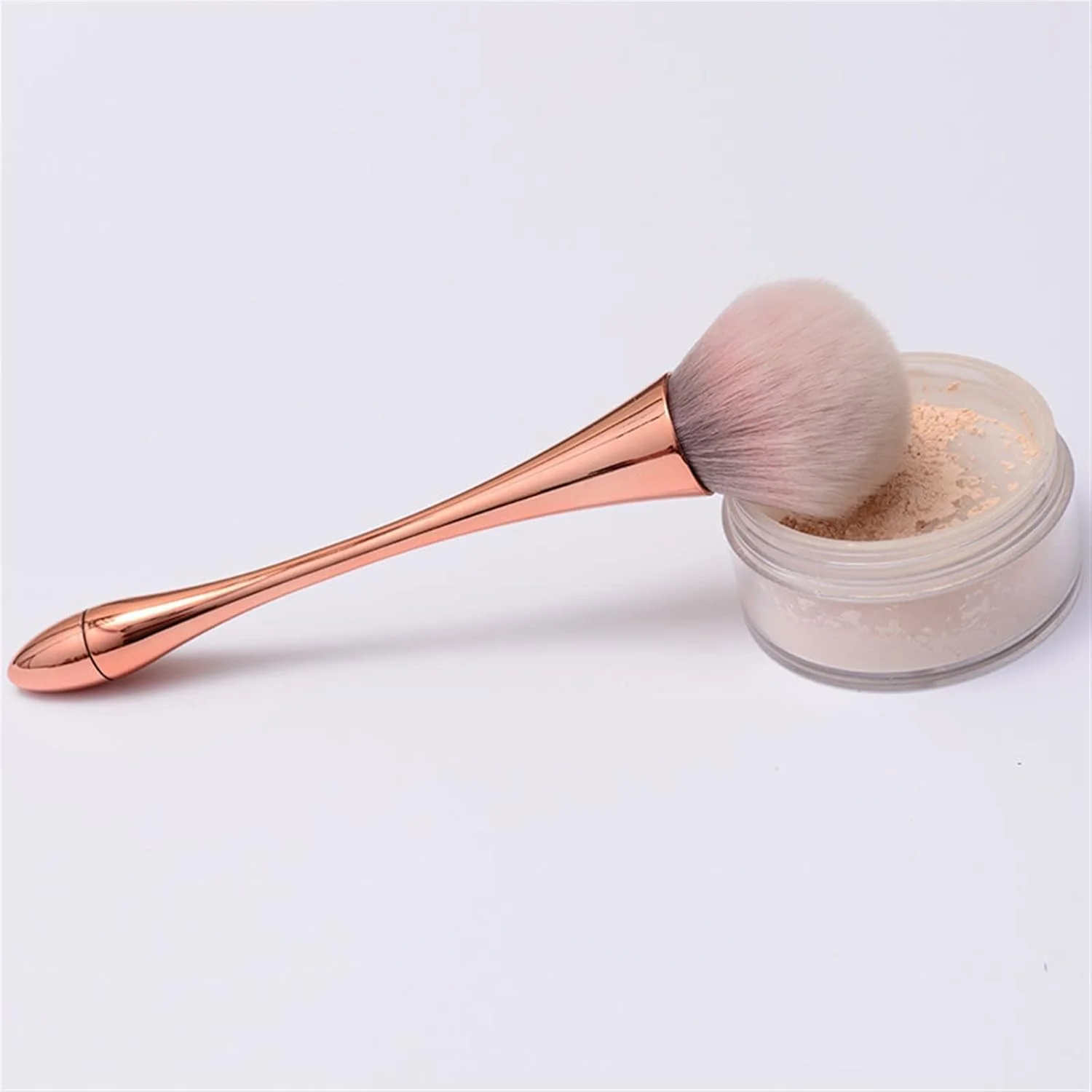 ست برس آرایشی HODORE، برس رژگونه پودری طلایی رز، برس آرایشی حرفه ای بزرگ، ابزار آرایش صورت