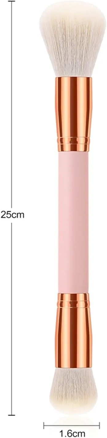 ست برس آرایشی HODORE، برس های آرایشی حرفه ای دو سر پودر کرم پودر رژگونه سایه چشم کانسیلر برس زیبایی صورت لوله آلومینیومی لوازم آرایشی