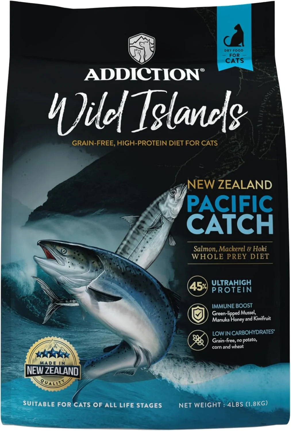 غذای خشک گربه ادیکشن مدل Wild Islands Pacific Catch - وزن 4 پوند