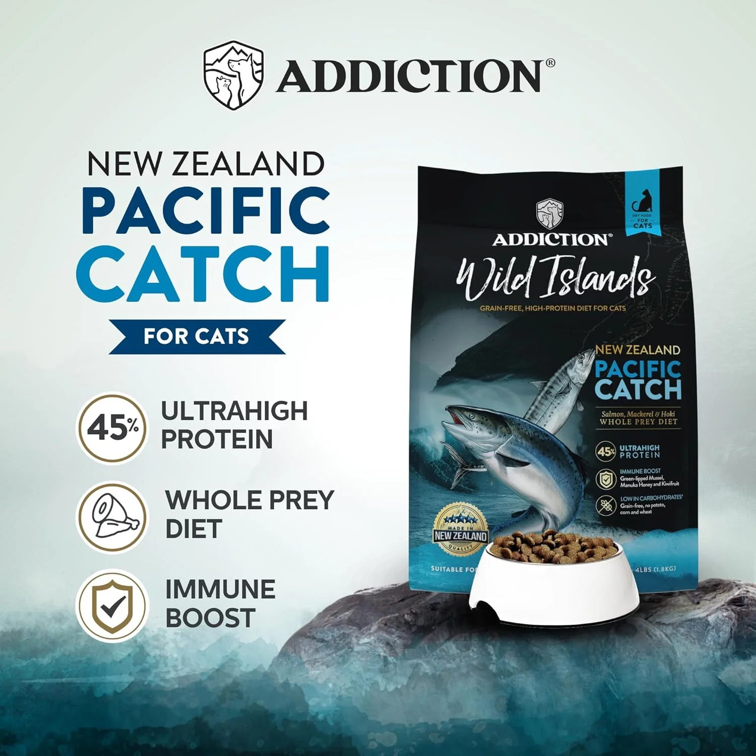 غذای خشک گربه ادیکشن مدل Wild Islands Pacific Catch با طعم ماهی - 4.5 کیلوگرم غذای خشک گربه ادیکشن مدل Wild Islands Pacific Catch با طعم ماهی - 4.5 کیلوگرم