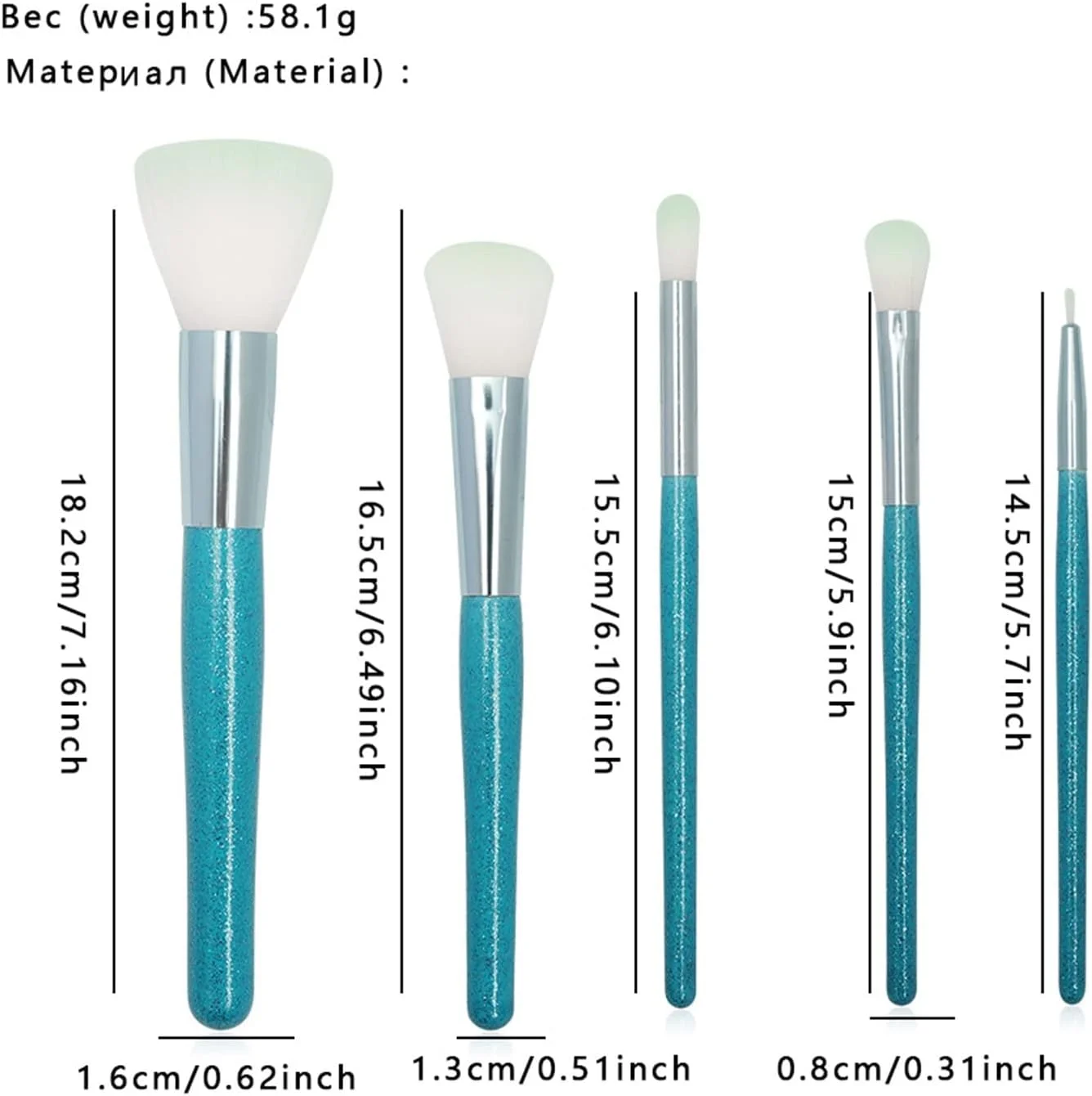 ست برس آرایشی HODORE، ست برس آرایشی سایه چشم، ابرو، خط چشم، رژگونه، پودر فیکس، فونداسیون، ابزار آرایشی حرفه ای لب زنانه