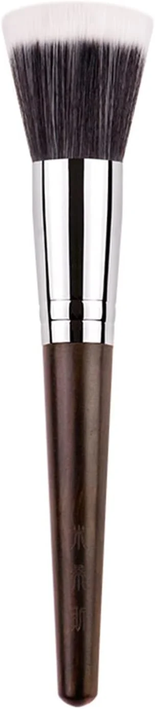 ست برس آرایشی HODORE، برس آرایشی - سری آبنوس حرفه ای با موی طبیعی - برس پودر شل موی مصنوعی - قلم و ابزار آرایشی