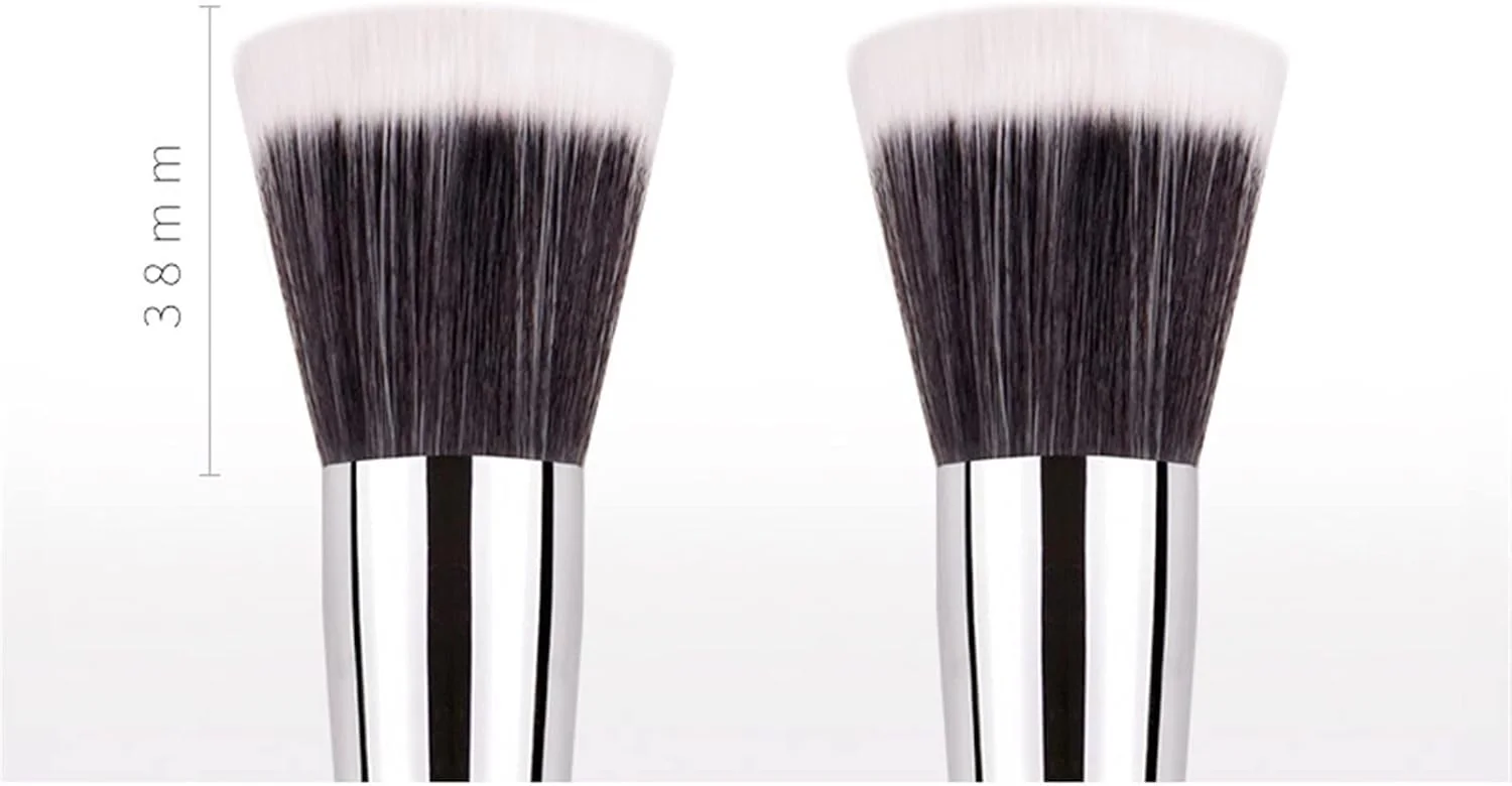 ست برس آرایشی HODORE، برس آرایشی - سری آبنوس حرفه ای با موی طبیعی - برس پودر شل موی مصنوعی - قلم و ابزار آرایشی