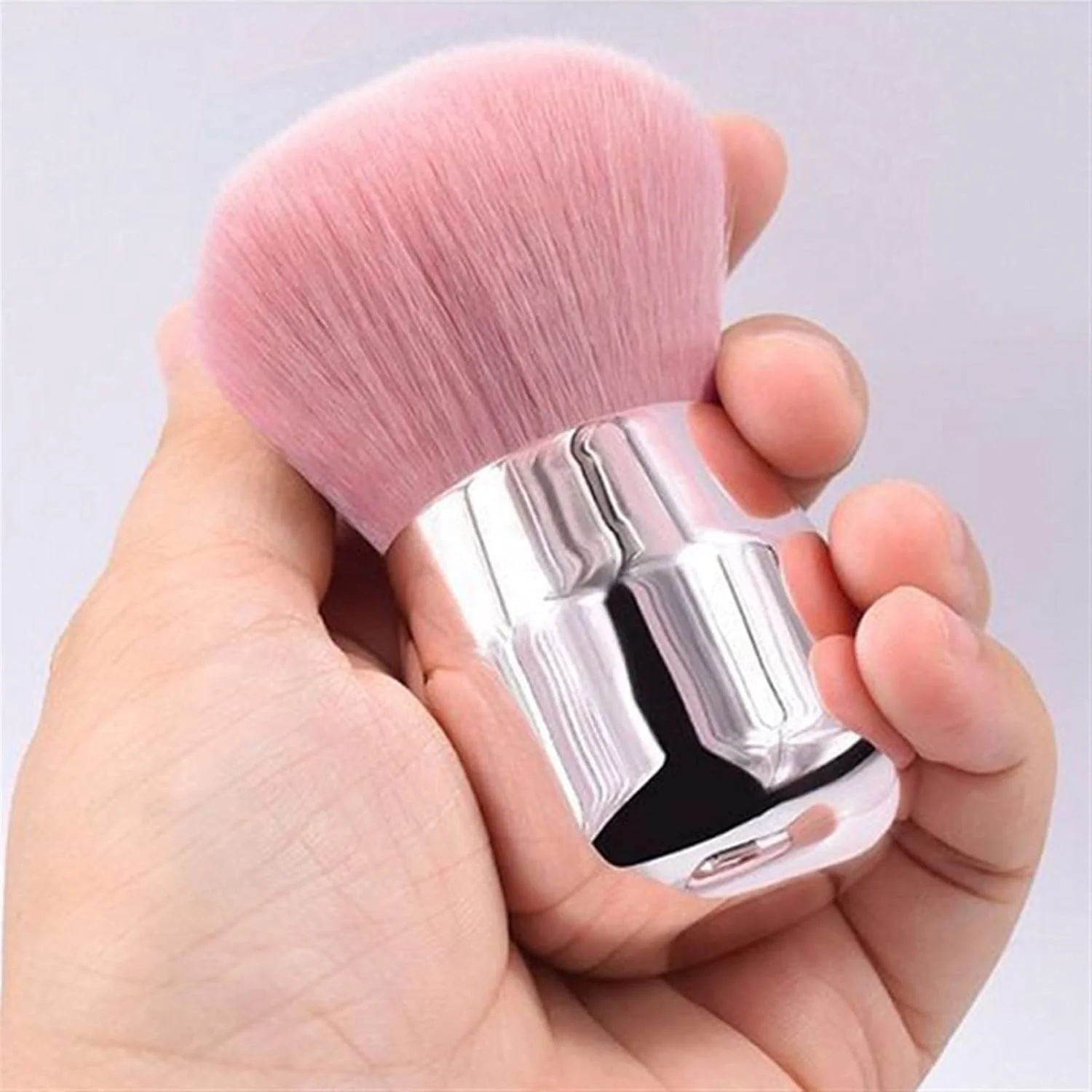 ست برس آرایشی هودور، برس رژگونه پودر شل، برس آرایشی سر قارچی، برس پودر تکی صورتی، برس پودر آرایشی مو نرم، ابزار زیبایی