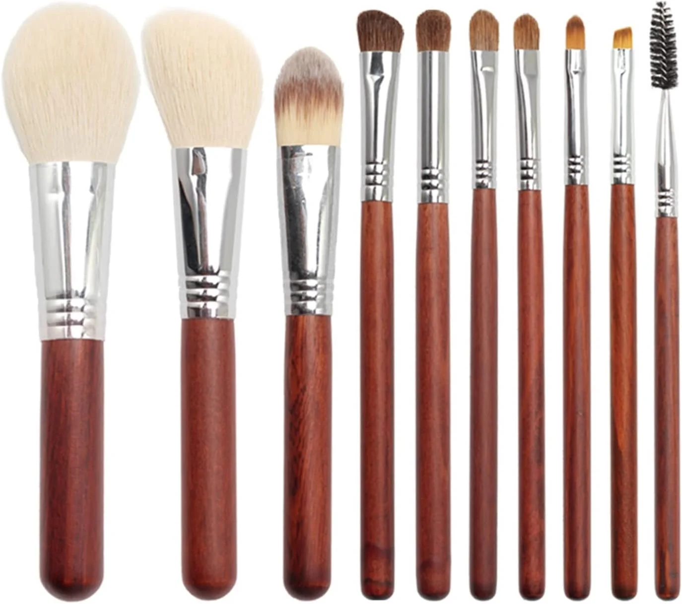 ست برس آرایشی HODORE، برس هایلایت موی بز مشکی، برس های آرایشی حرفه ای سایه چشم طبیعی، برس های آرایش ابرو