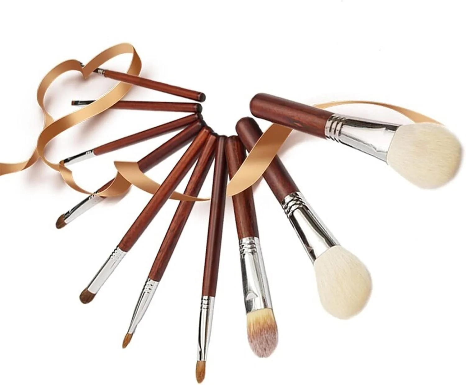 ست برس آرایشی HODORE، برس هایلایت موی بز مشکی، برس های آرایشی حرفه ای سایه چشم طبیعی، برس های آرایش ابرو