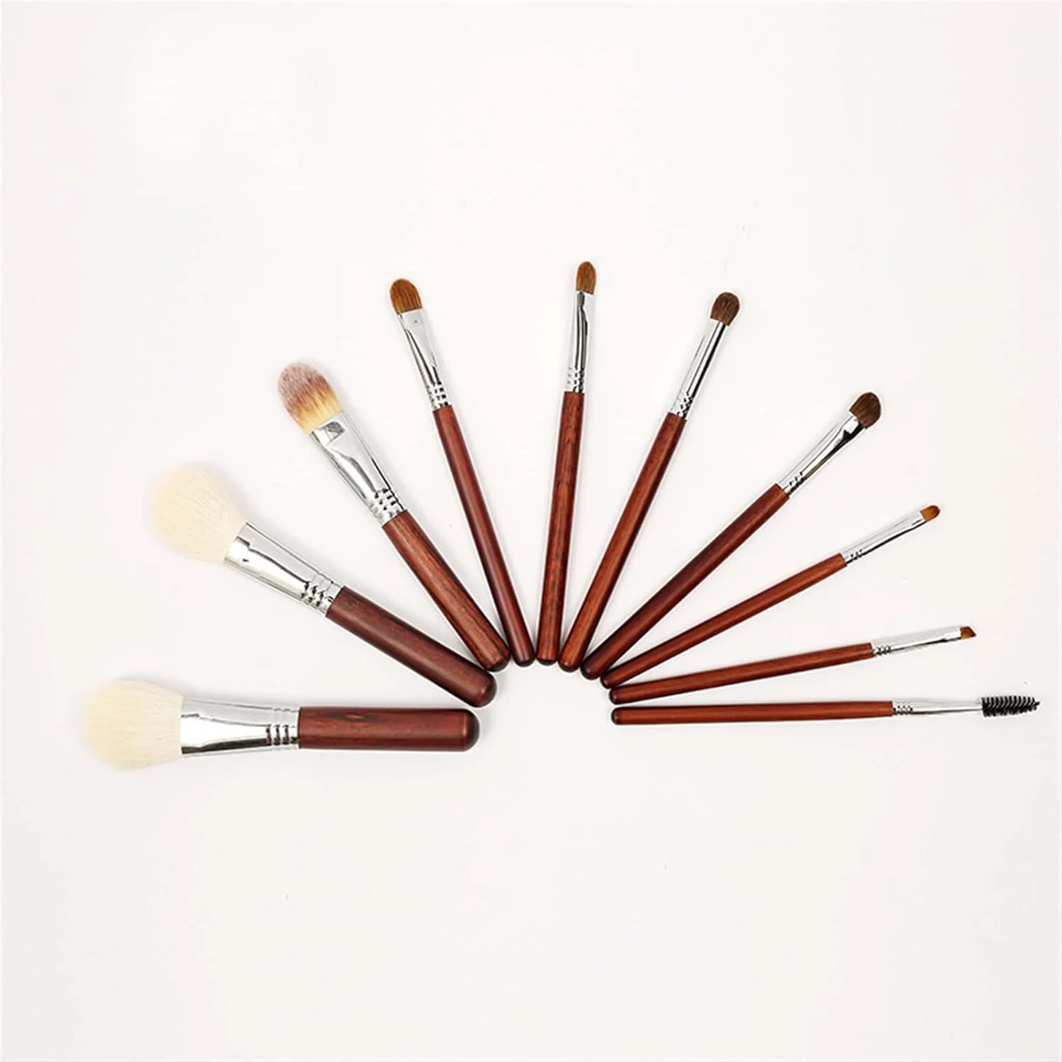 ست برس آرایشی HODORE، برس هایلایت موی بز مشکی، برس های آرایشی حرفه ای سایه چشم طبیعی، برس های آرایش ابرو