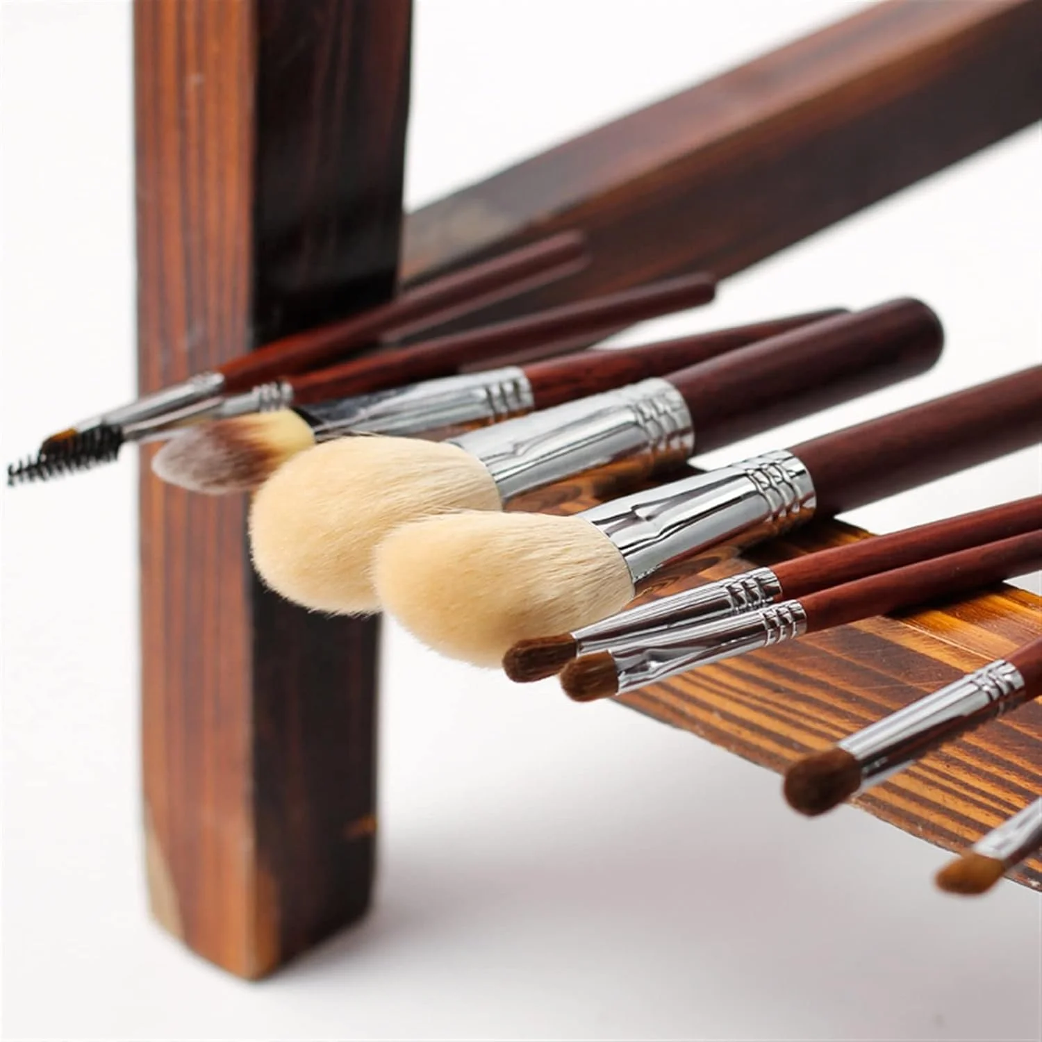 ست برس آرایشی HODORE، برس هایلایت موی بز مشکی، برس های آرایشی حرفه ای سایه چشم طبیعی، برس های آرایش ابرو