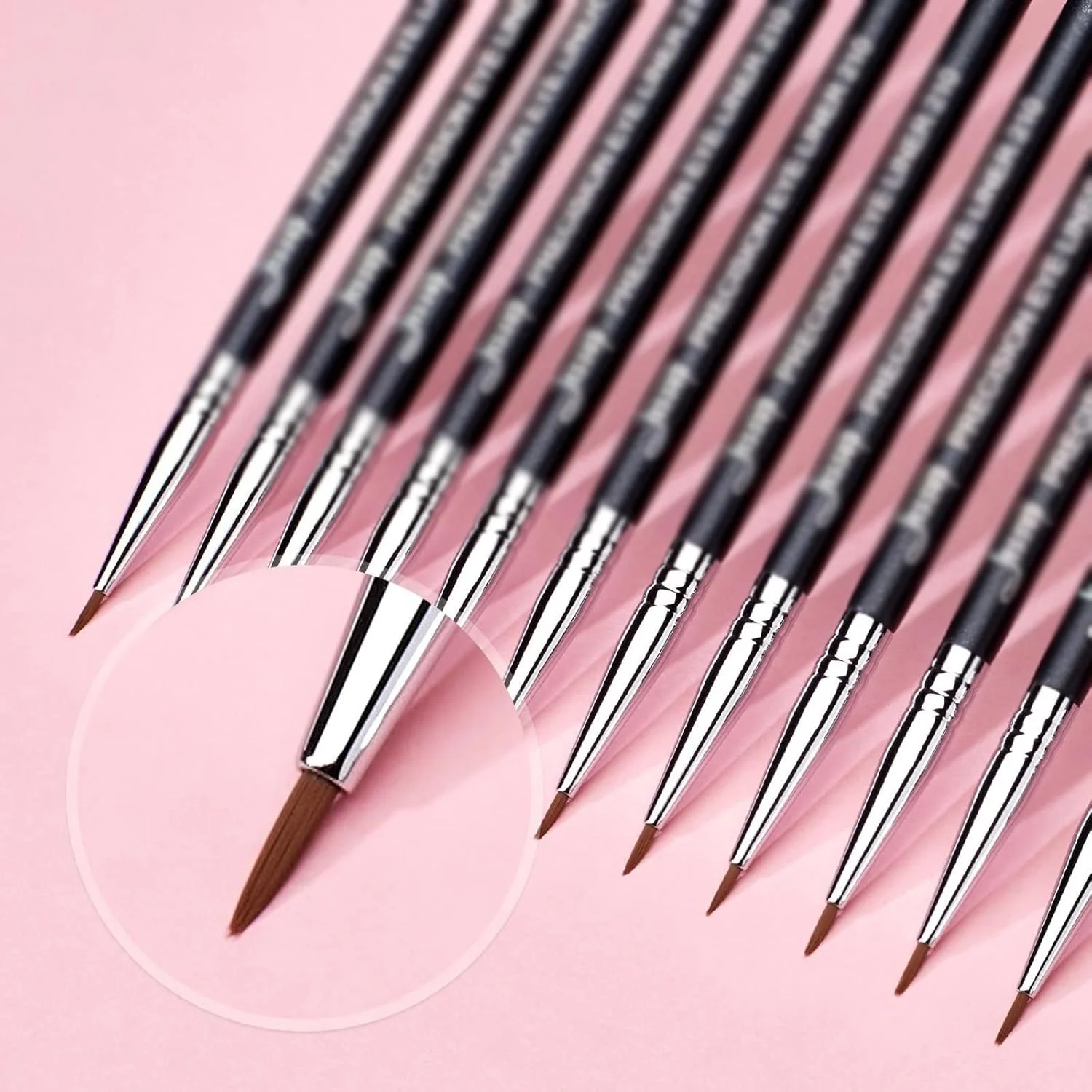 ست براش آرایشی HODORE، براش خط چشم نوک تیز، براش آرایش چشم مصنوعی ممتاز با طول و تراکم مناسب