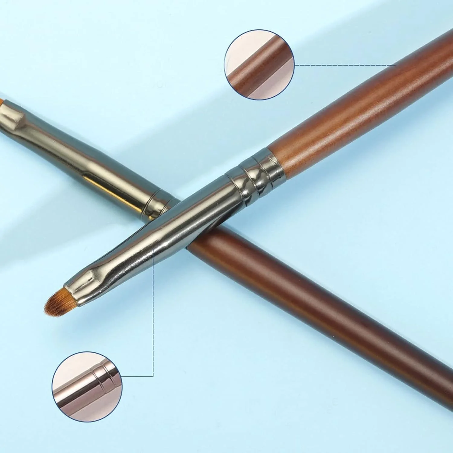 ست براش آرایشی هودور، قلم خط چشم، براش خط چشم مصنوعی، موی نرم فیبری، ابزار غیر خراش دهنده