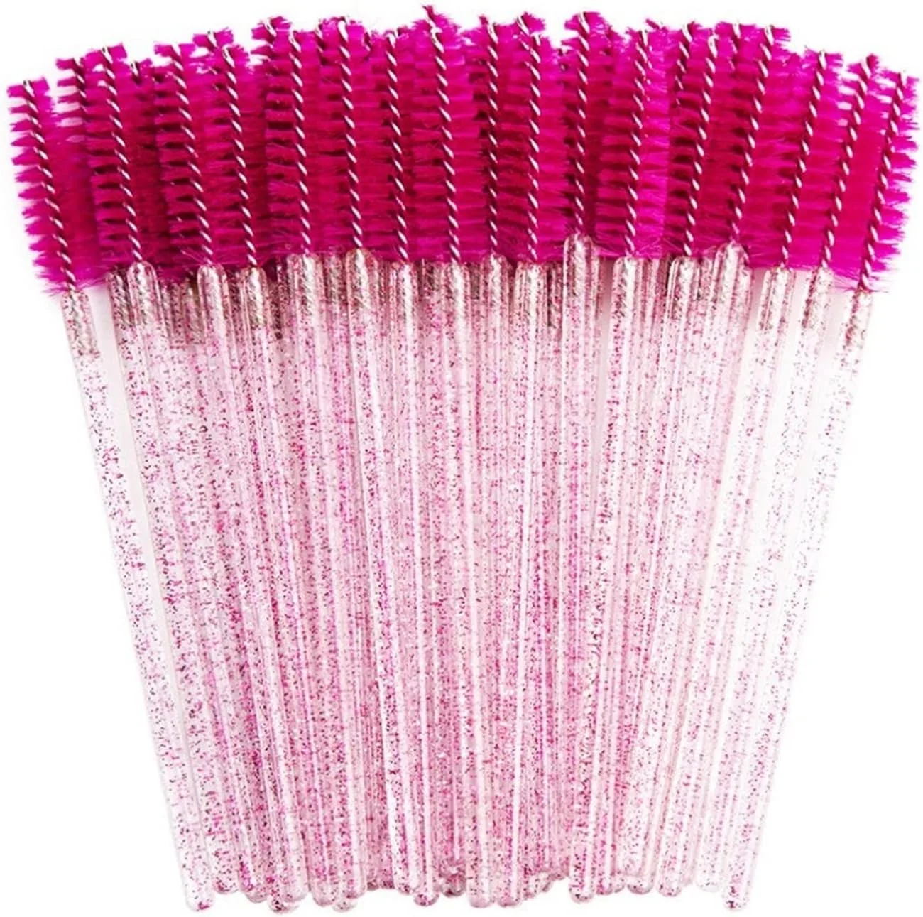 ست براش آرایشی HODORE، براش اکستنشن مژه رنگین کمانی کریستالی ابرو، برس ریمل، اپلیکاتور اسپولی، ست براش آرایشی مژه (رنگ: Hortel)