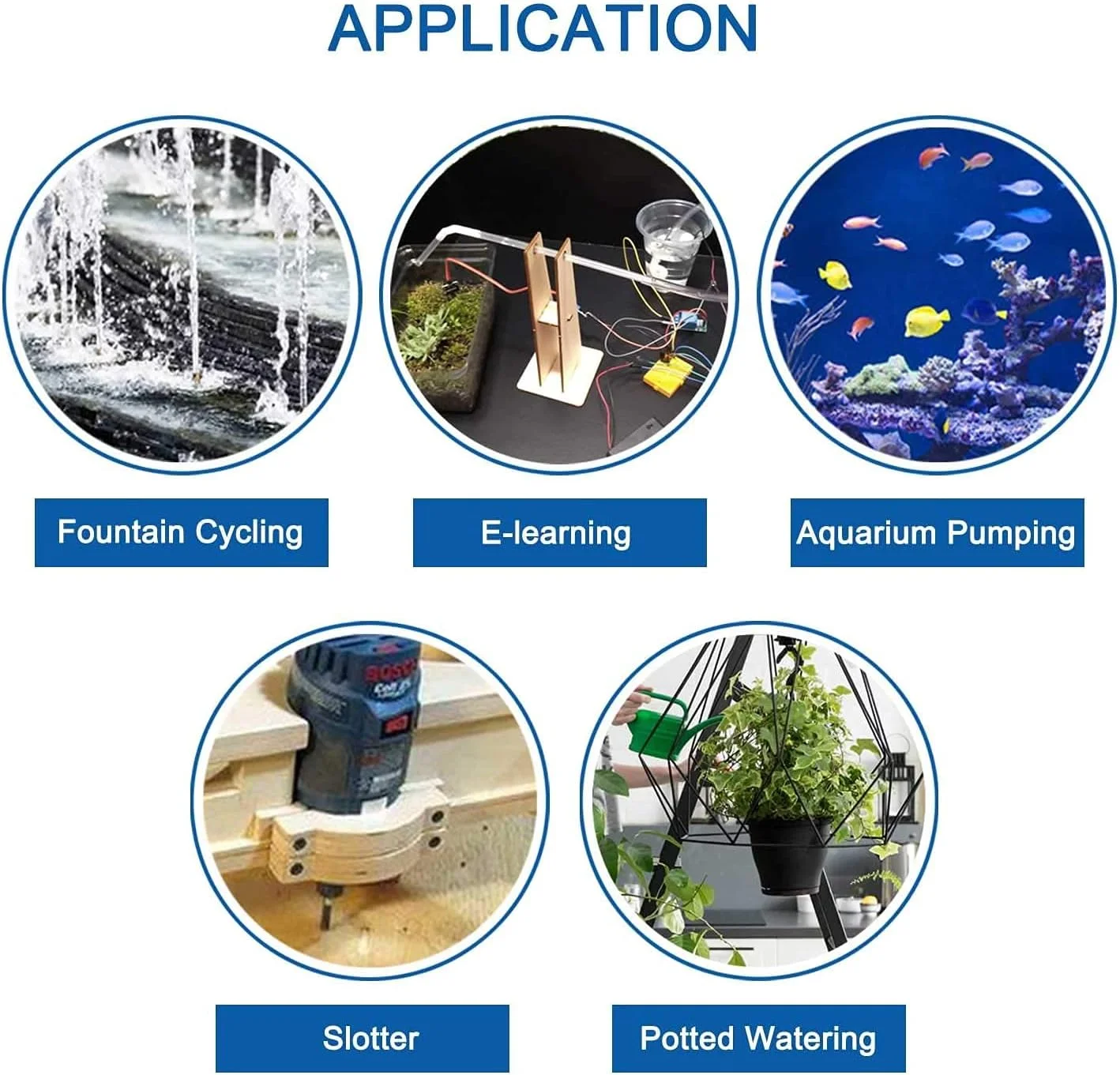 پمپ آب مینیاتوری غوطه ور Auto-plaza، 4 عدد، DC 3V-5V با مجموعه لوله وینیل شفاف 10 فوتی برای آکواریوم، باغ و گیاهان