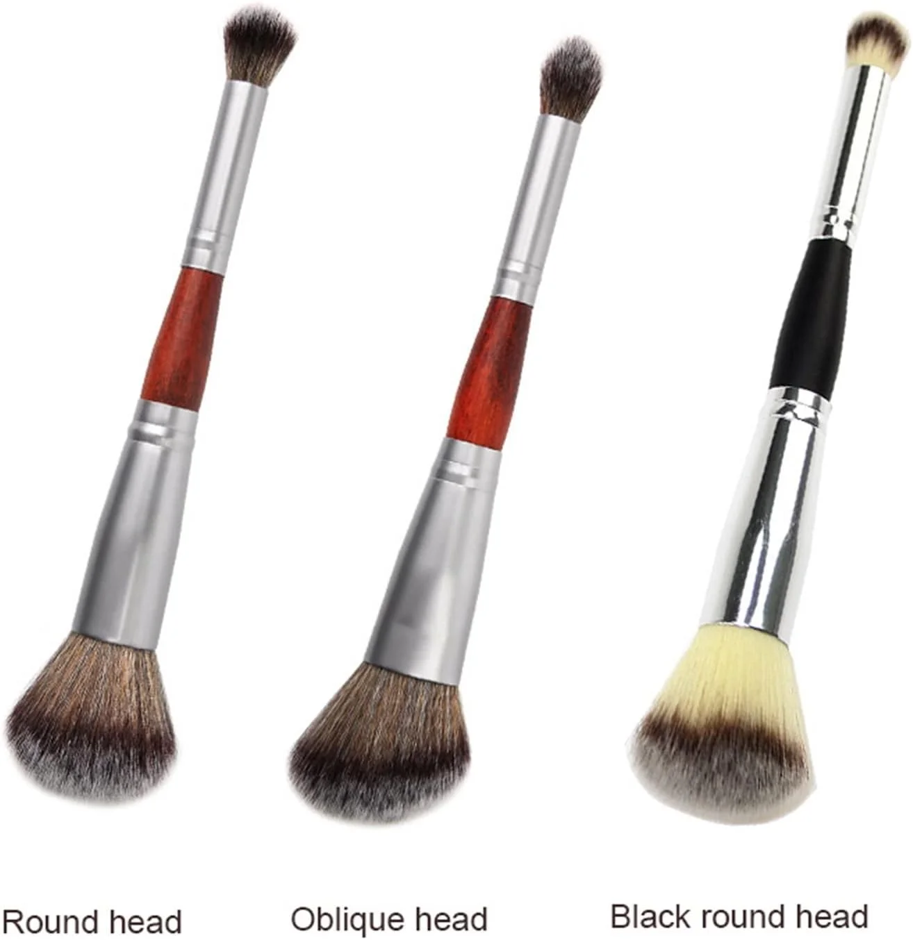 ست برس آرایشی HODORE، برس رژگونه دو طرفه، برس کانتور، برس سایه چشم، برس پودر فیکس