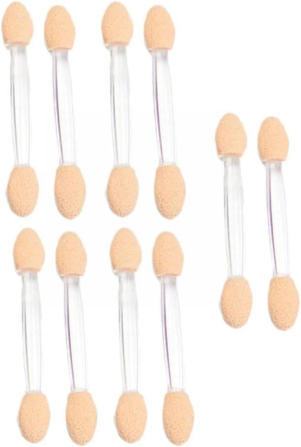 ست برس آرایشی HODORE، برس سایه چشم یکبار مصرف دو طرفه اسفنجی نایلونی، برس های سایه چشم برای آرایش و استفاده از لوازم آرایشی (رنگ: Hortel)