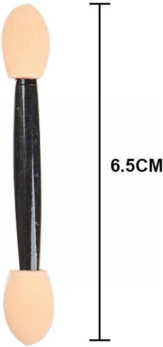 ست برس آرایشی HODORE، برس سایه چشم یکبار مصرف دو طرفه اسفنجی نایلونی، برس های سایه چشم برای آرایش و استفاده از لوازم آرایشی (رنگ: Hortel)