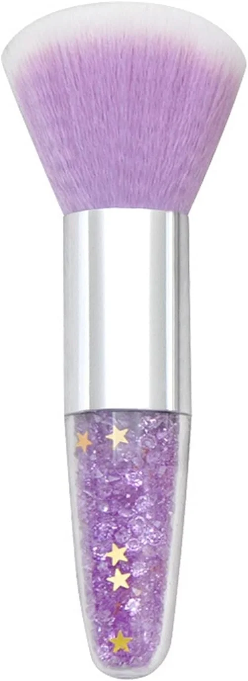 ست برس آرایشی هودور، دسته کوارتز کریستالی، برس رژگونه پودری، برس آرایشی حرفه ای، برس بزرگ آرایشی صورت، ابزار آرایشی صورت (رنگ: Hortel)