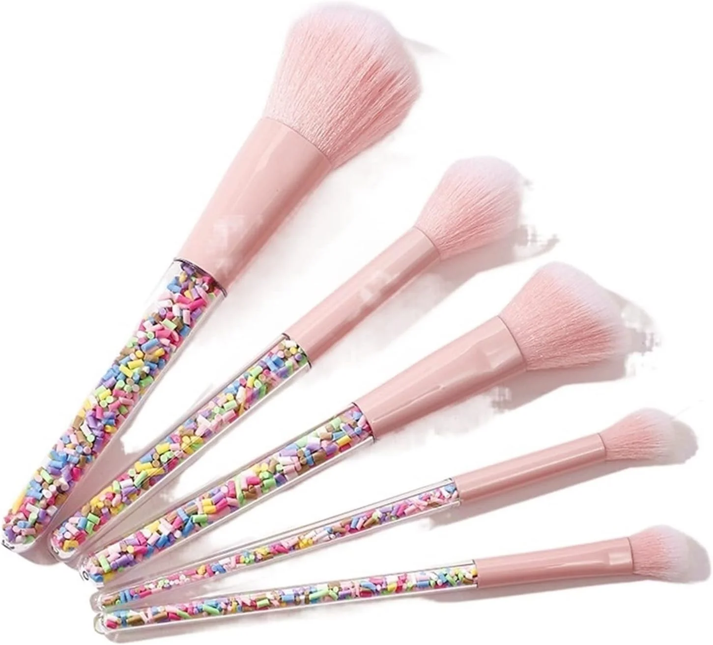 ست برس آرایشی هودور، کیت ابزار آرایشی دسته آب نباتی، ست برس آرایشی پودر سایه چشم کانتور رژگونه هایلایتر زیبا