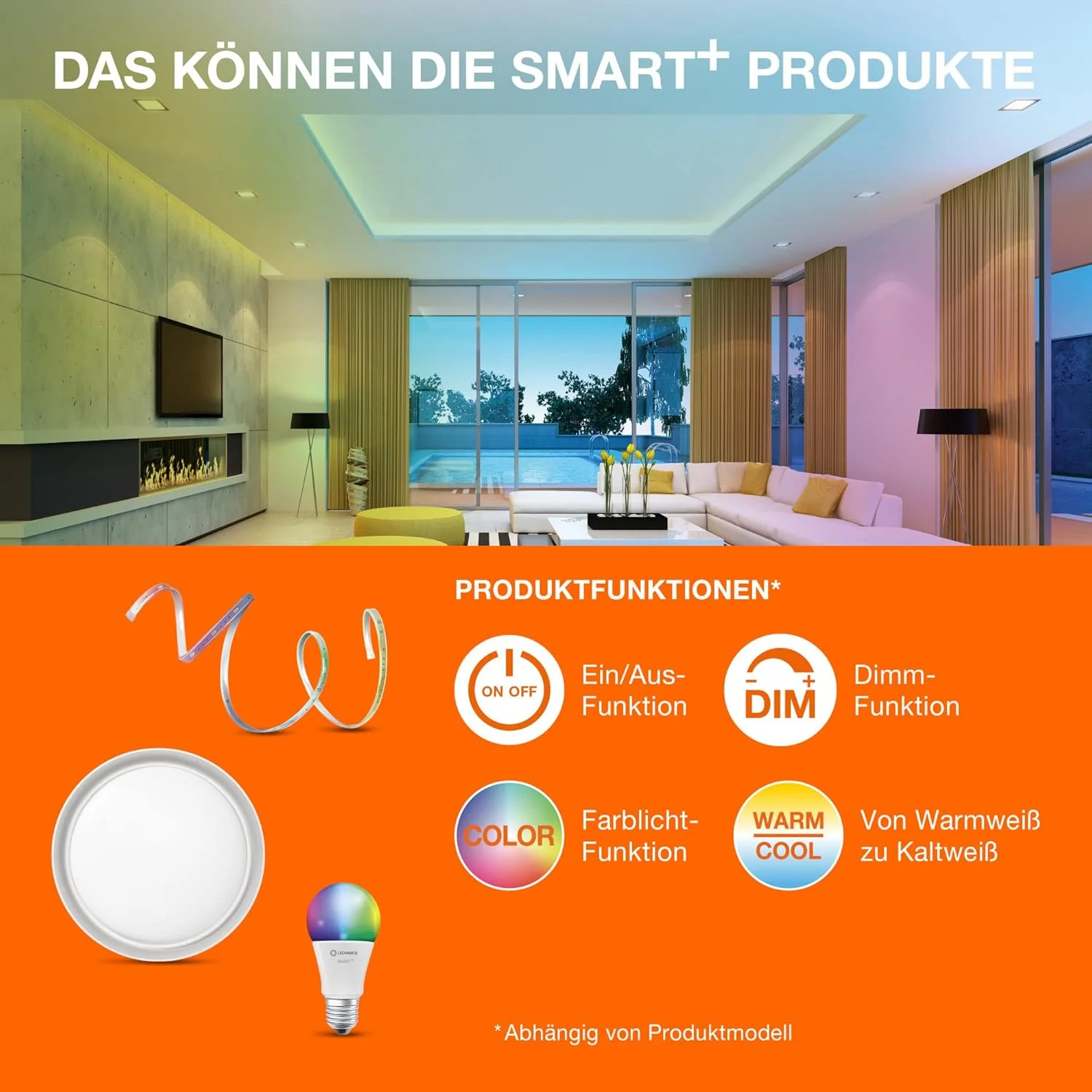 چراغ دیواری هوشمند LEDVANCE ORBIS SWAN SMART+ Wi-Fi، چراغ دیواری LED کم نور شونده برای استفاده در فضای داخلی، 23 وات، دمای رنگ از 3000 تا 6500 کلوین، 600 لومن، سطح قابل رنگ آمیزی، شکل مربع 20x20 سانتی متر چراغ دیواری هوشمند LEDVANCE ORBIS SWAN SMART+ Wi-Fi، چراغ دیواری LED کم نور شونده برای استفاده در فضای داخلی، 23 وات، دمای رنگ از 3000 تا 6500 کلوین، 600 لومن، سطح قابل رنگ آمیزی، شکل مربع 20x20 سانتی متر
