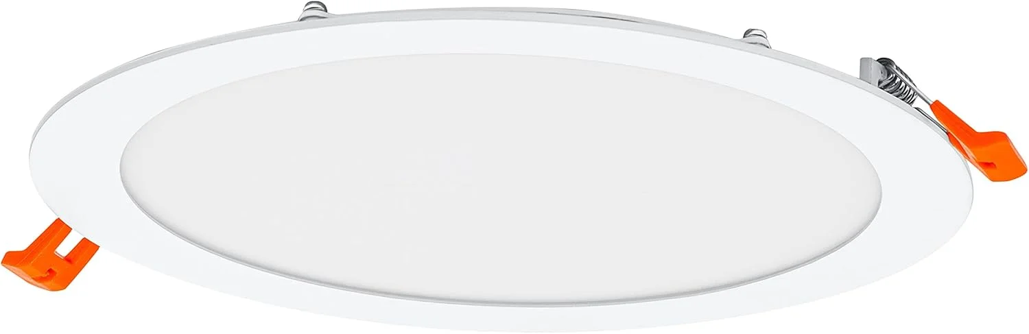 چراغ سقفی توکار ال ای دی LEDVANCE مدل SPOT INTEGRATED SLIM Ø 22,5cm، گرد، مناسب برای استفاده در فضای داخلی، دیمرپذیر، 22 وات، دمای رنگ 3000-6500K، 240 لومن، طراحی تخت، گیره، سفید