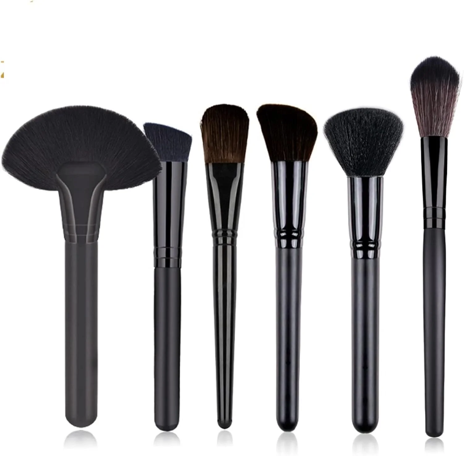 ست برس آرایشی هودور، 1 عدد ابزار آرایشی حرفه ای کلاسیک مشکی پودر کرم پودر کانتور رژگونه برس آرایشی برس زیبایی
