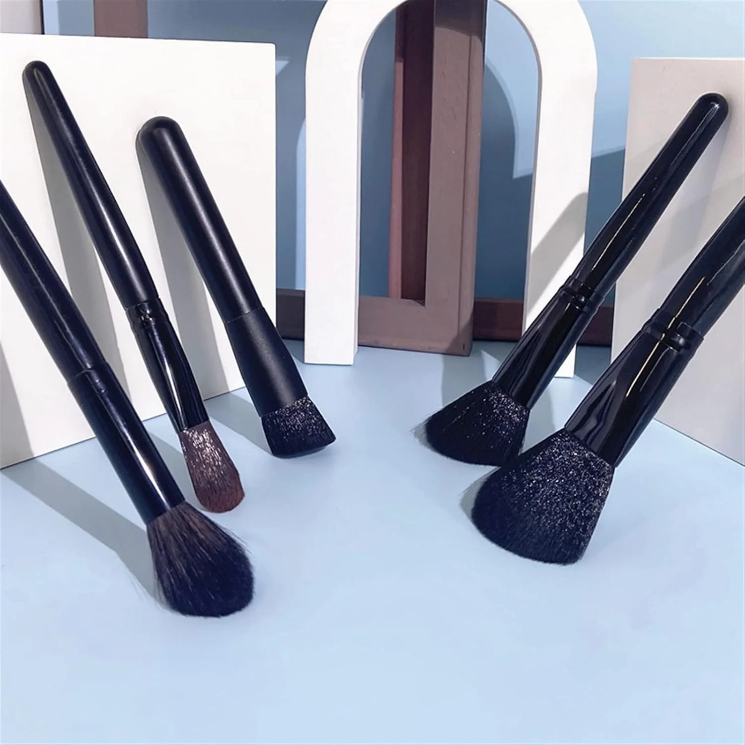 ست برس آرایشی هودور، 1 عدد ابزار آرایشی حرفه ای کلاسیک مشکی پودر کرم پودر کانتور رژگونه برس آرایشی برس زیبایی ست برس آرایشی هودور، 1 عدد ابزار آرایشی حرفه ای کلاسیک مشکی پودر کرم پودر کانتور رژگونه برس آرایشی برس زیبایی