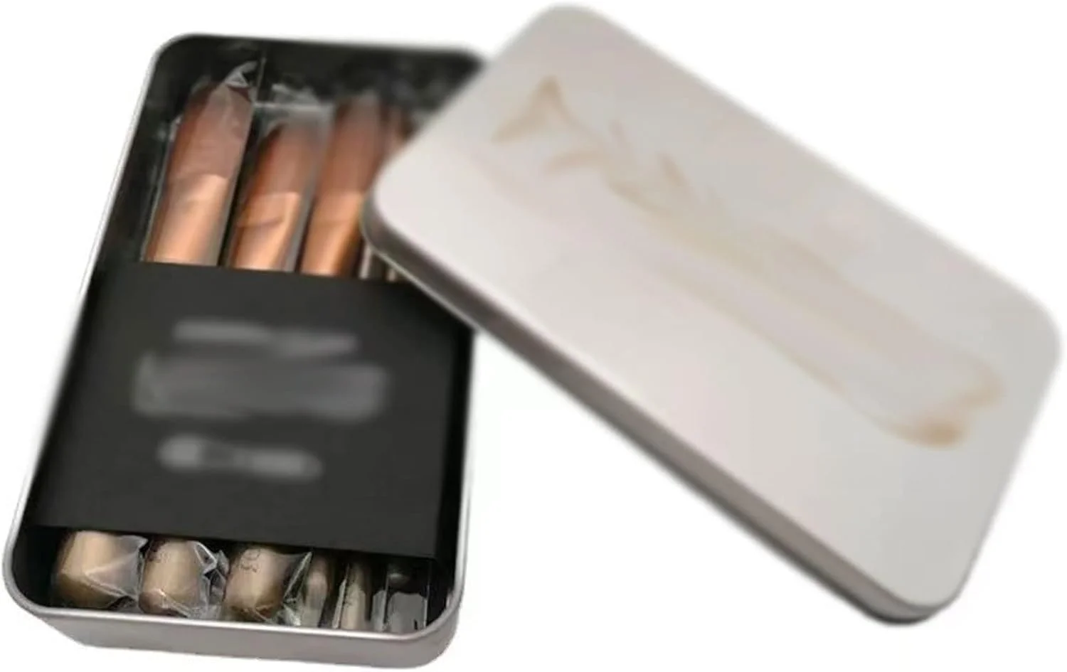 ست برس آرایشی هودور، مجموعه 12 عددی برس لوازم آرایشی جعبه آهنی قابل حمل ابزار آرایشی برس بوتیک آرایش