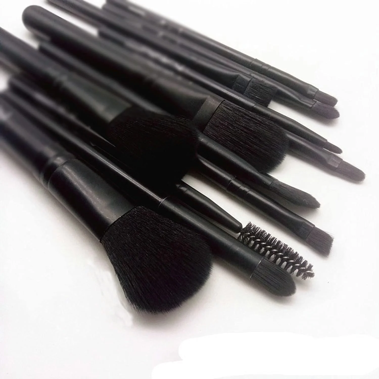 ست برس آرایشی هودور، 12 تکه برس آرایشی مبتدی پودر رژگونه سایه چشم کرم پودر ابزار آرایش برس آرایشی لوازم آرایشی.