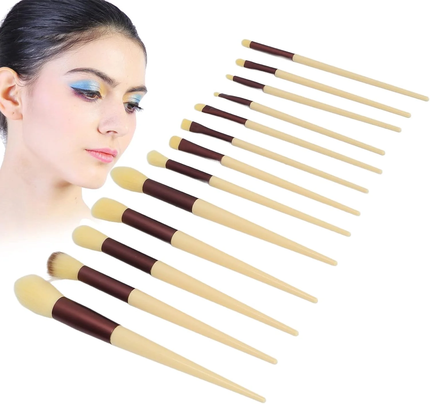 ست برس آرایشی HJIHVGU، برس پودر، ابزار آرایش ظریف برای استفاده روزانه