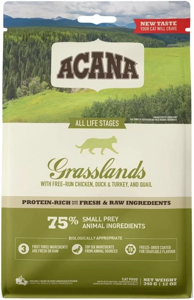 غذای خشک گربه آکانا مدل Highest Protein Grassland - وزن 340 گرم