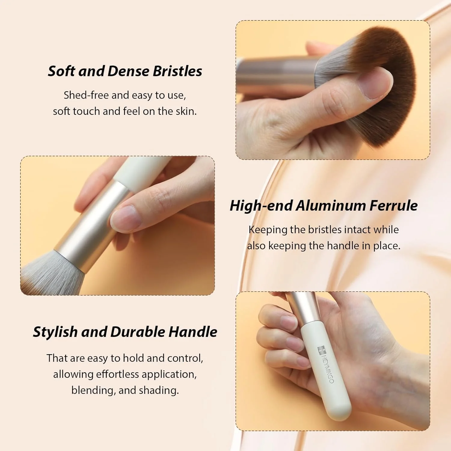 ست برس آرایشی HEYMKGO، 18 تکه، ست برس آرایش حرفه ای