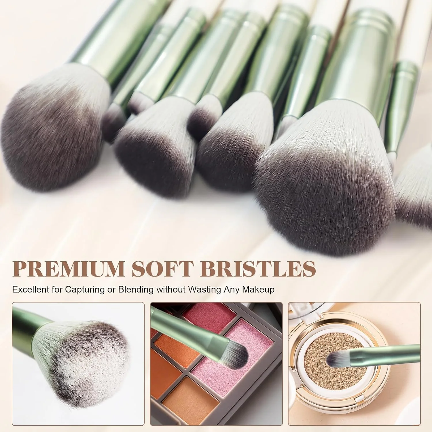 ست براش آرایشی 12 عددی HEYMKGO، برس های آرایشی حرفه ای، مجموعه برس ممتاز مصنوعی برای کرم پودر، رژگونه، ترکیب، لب، سایه چشم، ابرو به همراه کیف مسافرتی