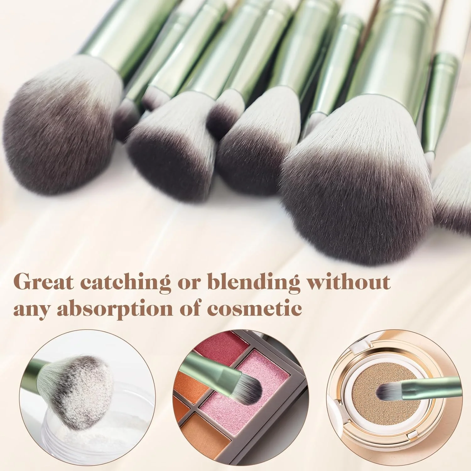 ست براش آرایشی HEYMKGO، 12 تکه، ست براش متنوع آرایشی، ست براش آرایشی ممتاز با موهای مصنوعی برای کرم پودر، پودر، کانسیلر، رژگونه، سایه چشم، ابرو، هایلایتر