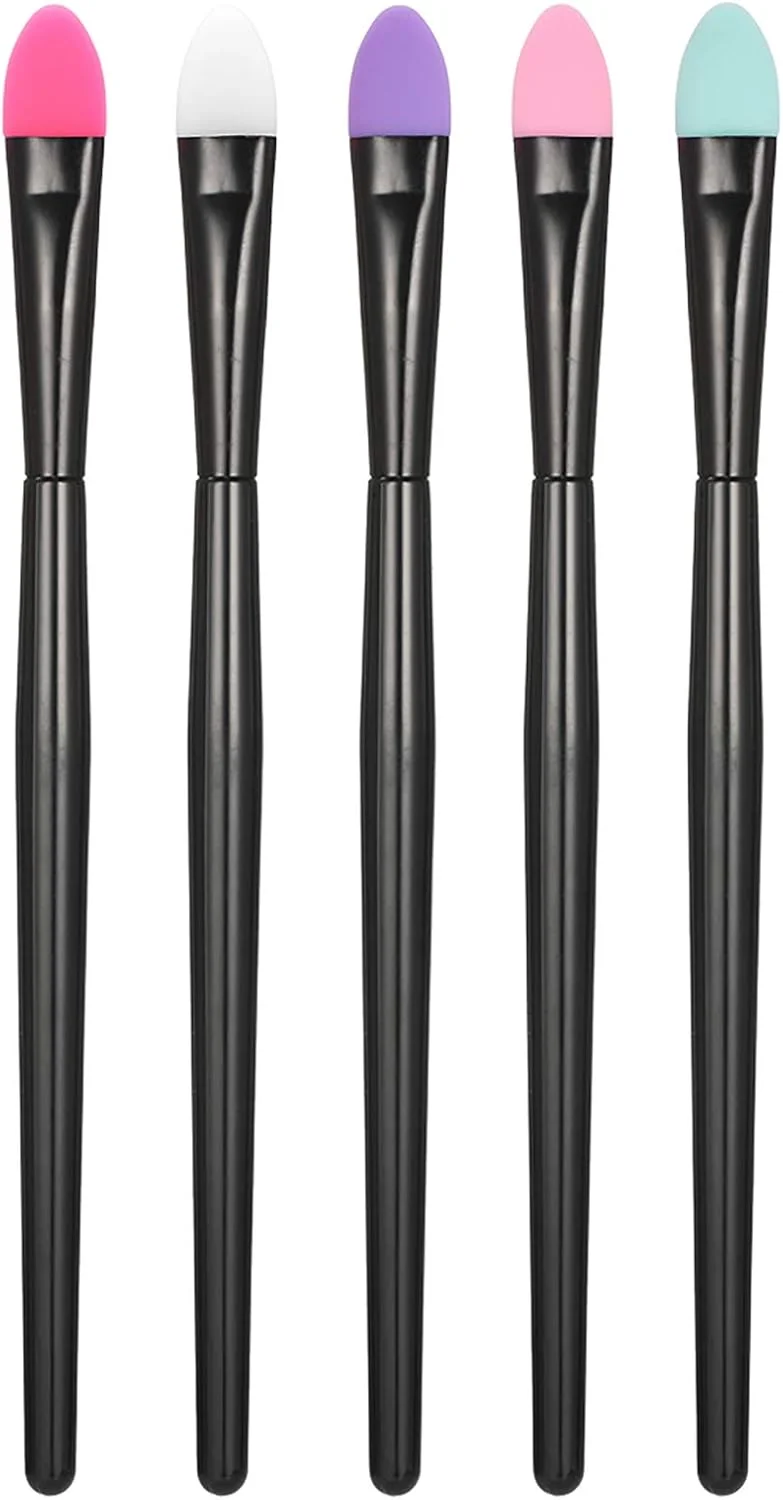 ست برس آرایشی سیلیکونی HELEMIY 5 عددی، کیت برس سایه چشم حرفه ای، ابزار آرایشی صورت برای خانم ها، رنگارنگ