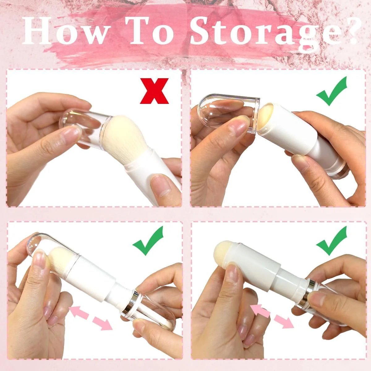 ست برس آرایشی مینی 4 در 1 HASTHIP® YourBrand، برس قابل حمل و ضروری برای سفر، کانسیلر، سایه چشم، هایلایتر، رژ لب، برس های آرایشی فشرده و مصنوعی برای صورت و چشم ست برس آرایشی مینی 4 در 1 HASTHIP® YourBrand، برس قابل حمل و ضروری برای سفر، کانسیلر، سایه چشم، هایلایتر، رژ لب، برس های آرایشی فشرده و مصنوعی برای صورت و چشم