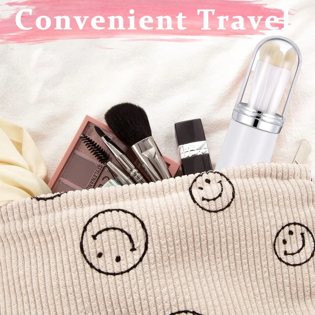 ست برس آرایشی مینی 4 در 1 HASTHIP® YourBrand، برس قابل حمل و ضروری برای سفر، کانسیلر، سایه چشم، هایلایتر، رژ لب، برس های آرایشی فشرده و مصنوعی برای صورت و چشم ست برس آرایشی مینی 4 در 1 HASTHIP® YourBrand، برس قابل حمل و ضروری برای سفر، کانسیلر، سایه چشم، هایلایتر، رژ لب، برس های آرایشی فشرده و مصنوعی برای صورت و چشم