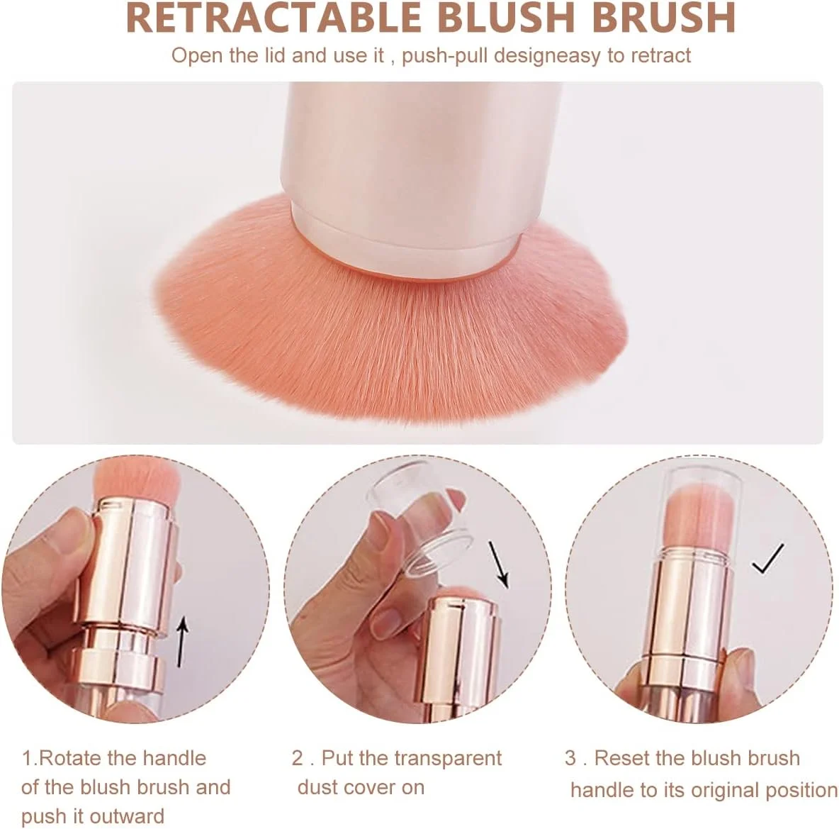 ست برس آرایشی 5 در 1 HANNEA® شامل برس کرم پودر، برس صورت، برس لب، برس سایه چشم و برس ابرو، کیت برس های آرایشی مینی قابل حمل مسافرتی ست برس آرایشی 5 در 1 HANNEA® شامل برس کرم پودر، برس صورت، برس لب، برس سایه چشم و برس ابرو، کیت برس های آرایشی مینی قابل حمل مسافرتی