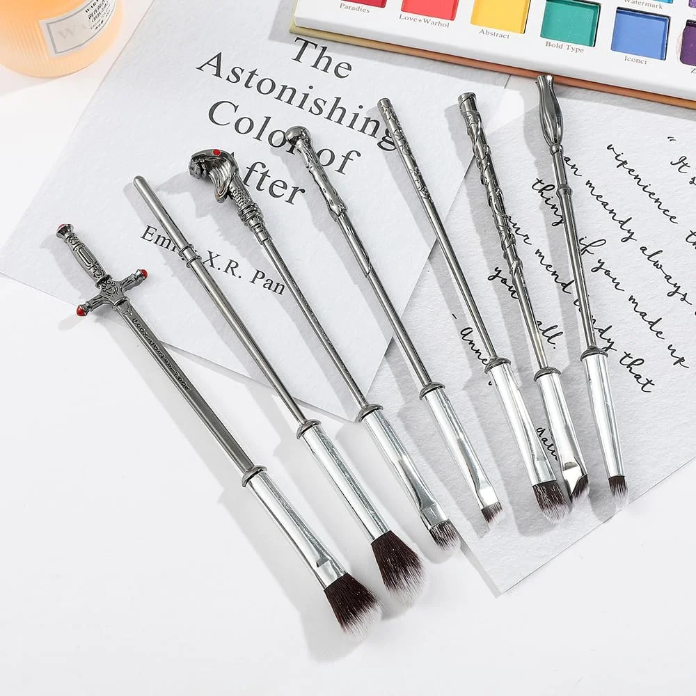 ست 10 عددی براش آرایشی هاوموتوکس طرح پاتر، هدیه هری پاتر برای سایه چشم، ابرو، خط چشم، لب، کانسیلر، کانتورینگ، هایلایتر و ترکیب، ست براش آرایشی چوب جادوگری ست 10 عددی براش آرایشی هاوموتوکس طرح پاتر، هدیه هری پاتر برای سایه چشم، ابرو، خط چشم، لب، کانسیلر، کانتورینگ، هایلایتر و ترکیب، ست براش آرایشی چوب جادوگری